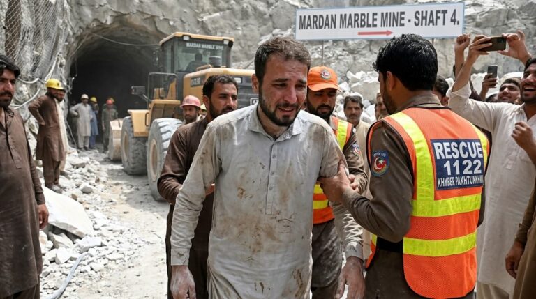 Mardan miner rescued after 17 days trapped in marble mine