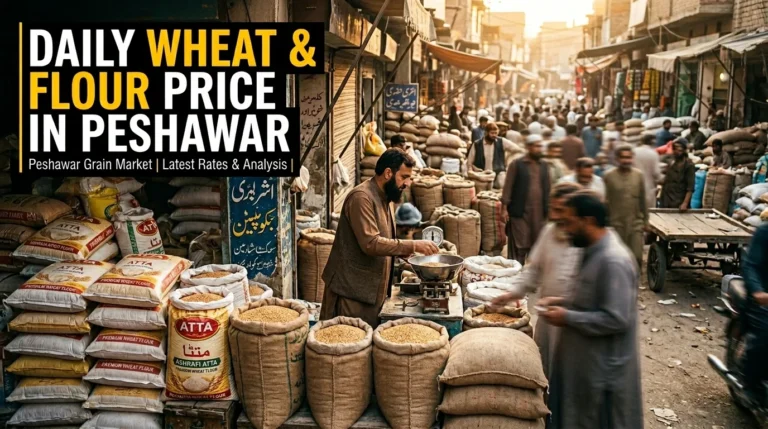Daily wheat prices in Peshawar KPK Pakistan wheat market