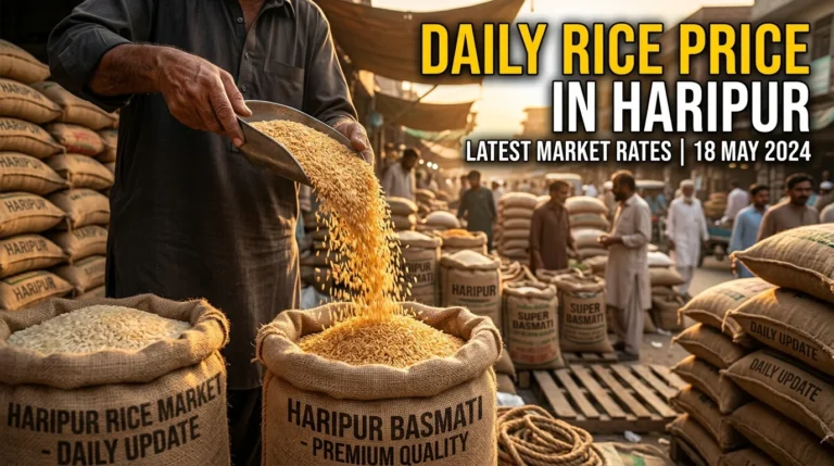 Daily rice price in Haripur KPK Pakistan market rates