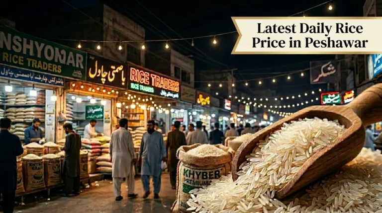 Daily rice prices in Peshawar wholesale market KPK