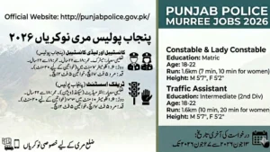 Latest Punjab Police Jobs 2026 advertisement for Constable, Lady Constable, Driver Constable, and Traffic Assistant positions with application dates, eligibility criteria, and recruitment details