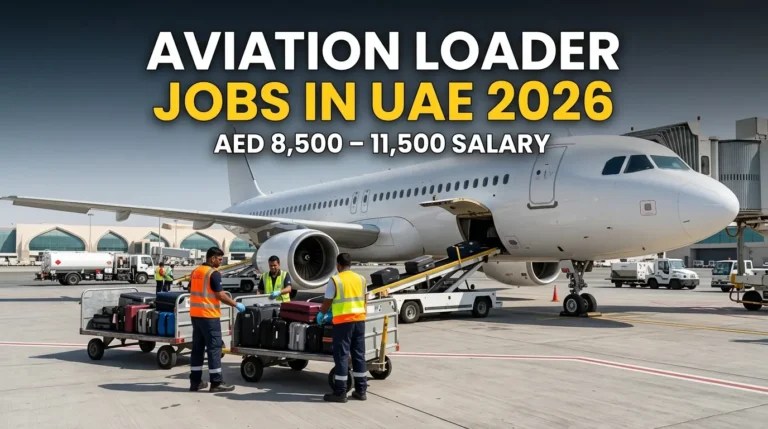 Aviation loader working at an airport in UAE