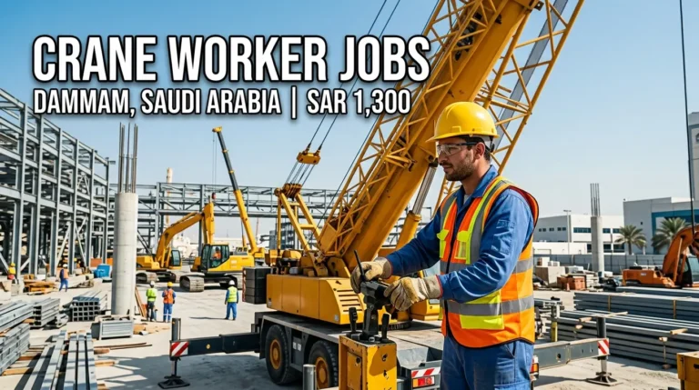 Crane worker job in Dammam Saudi Arabia for Pakistani workers