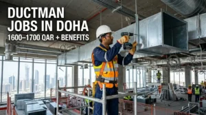 Ductman working on HVAC duct installation in Doha Qatar