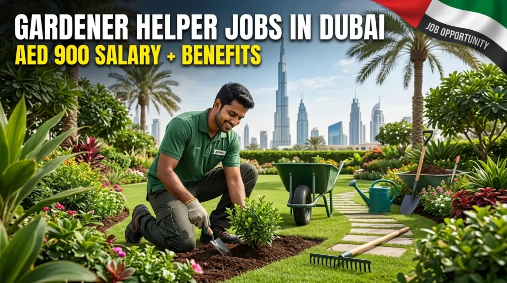 Gardener helper jobs in Dubai with salary and benefits