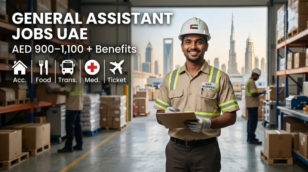 General Assistant EKFC Jobs in UAE with AED 900 to 1100 Salary