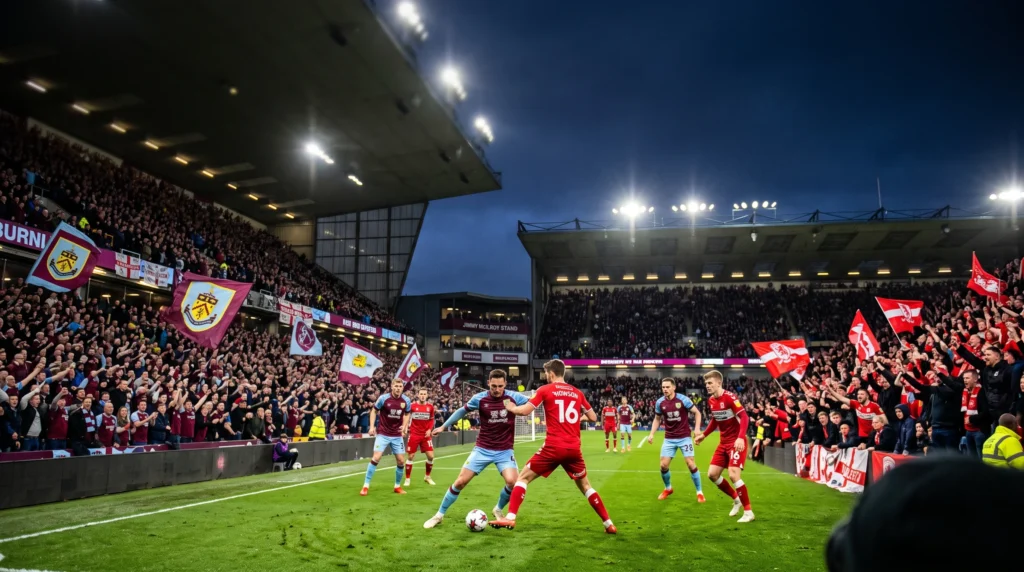 Burnley vs Middlesbrough Championship match at Turf Moor