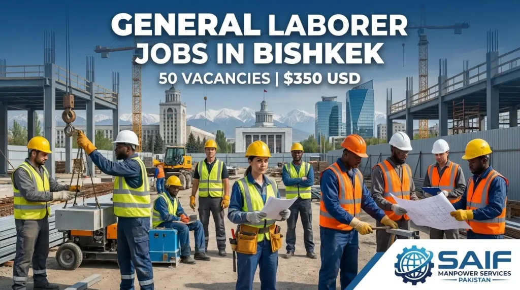 General Laborer Jobs in Bishkek 2026 by Saif Manpower Services Pakistan