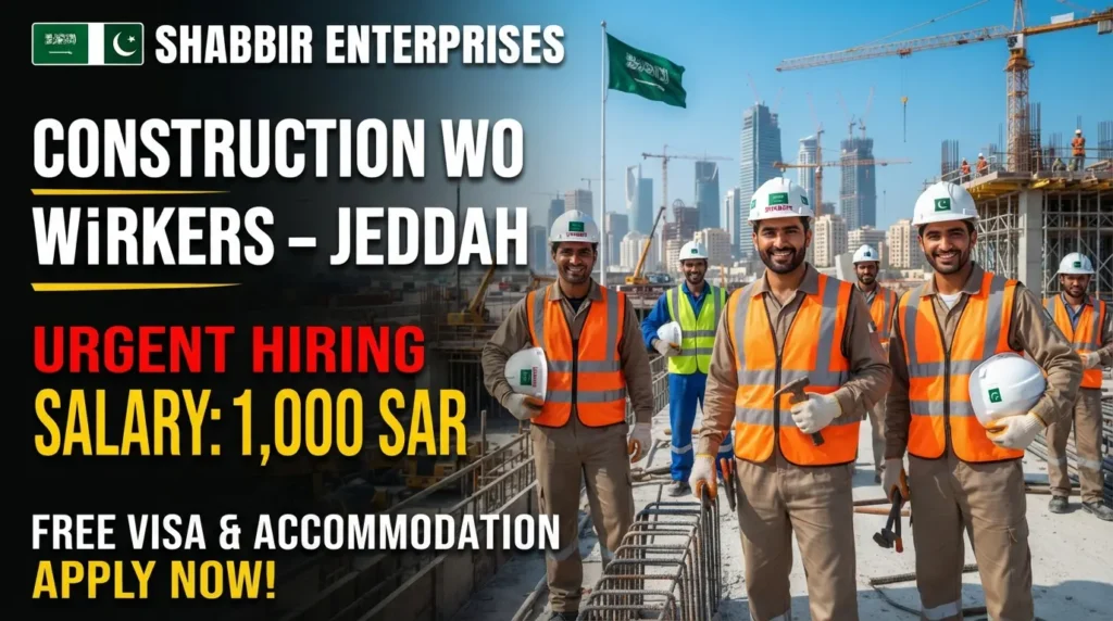 Construction Workers Jobs in Jeddah through Shabbir Enterprises